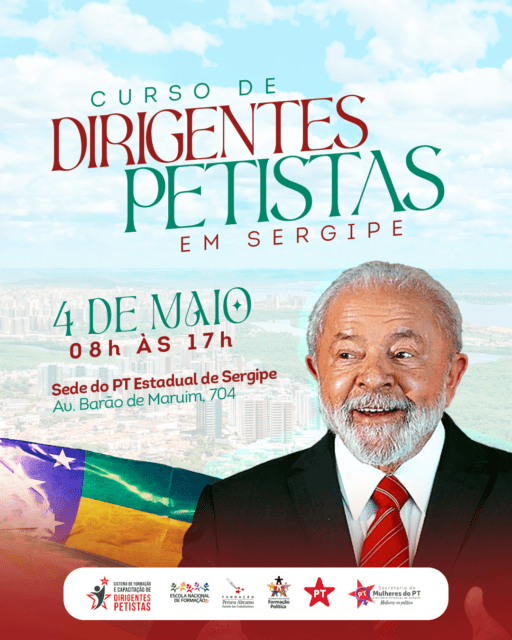 curso de formação de dirigentes do PT chega em Sergipe