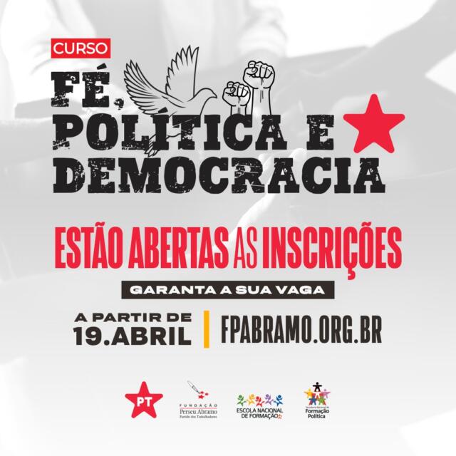 Curso “Fé, política e democracia” abre inscrições